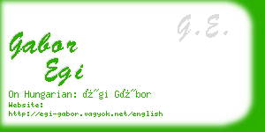 gabor egi business card